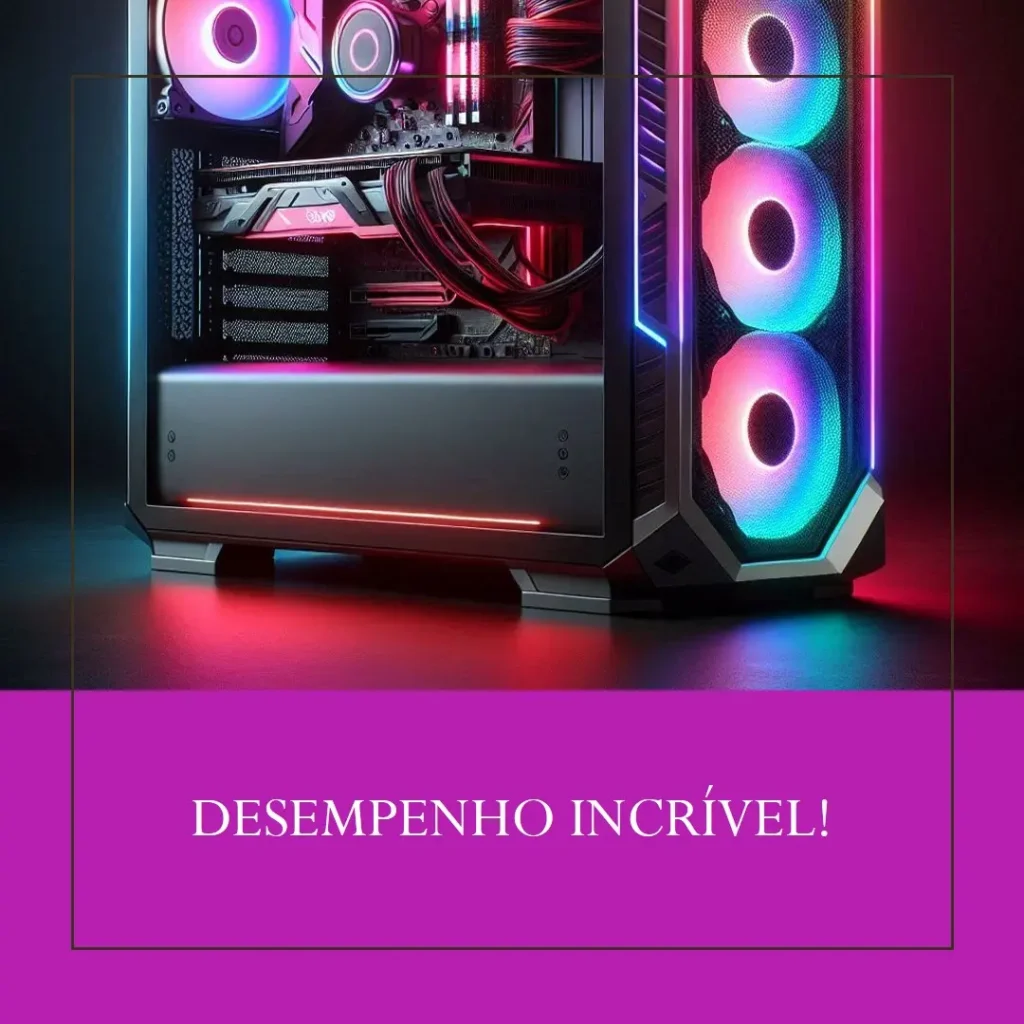 PC Gamer AMD Ryzen 5 4500, GeForce RTX 4060, Memória 8GB DDR4 e SSD 240GB