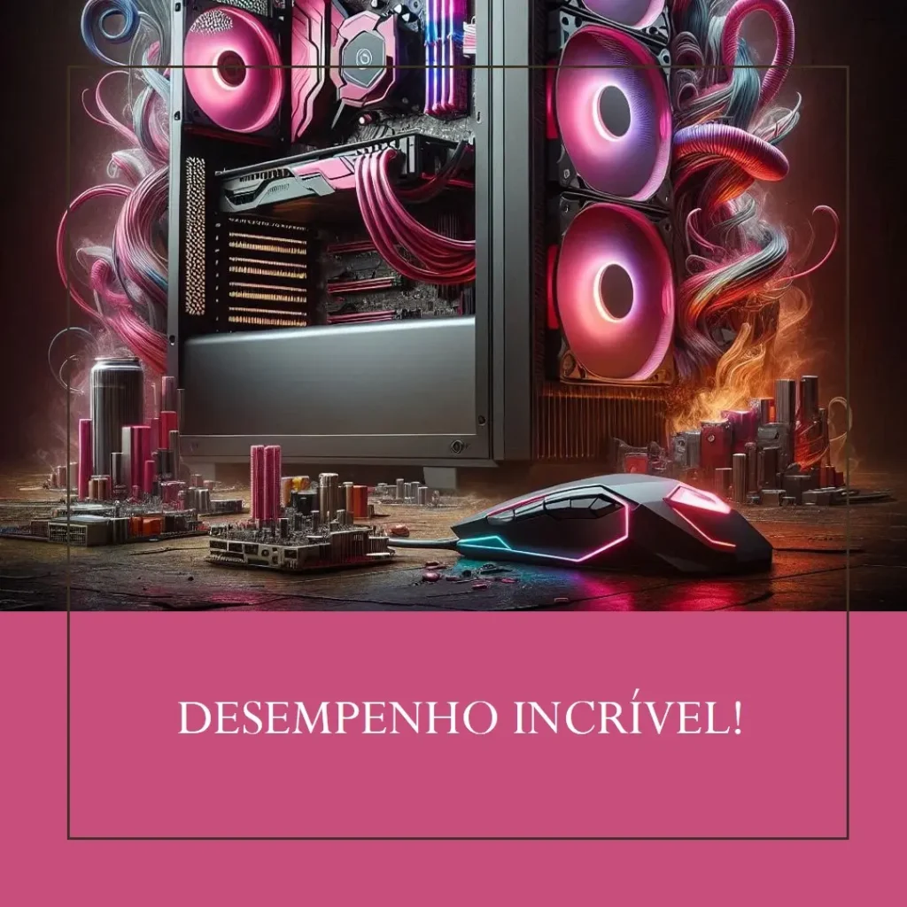 PC Gamer Intel i5-12400F, RTX 3060, Memória 16GB, SSD 500GB