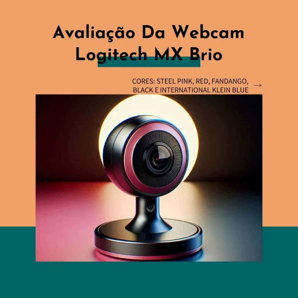 Webcam Ultra HD 4K Logitech MX Brio com Microfones de Redução de Ruído