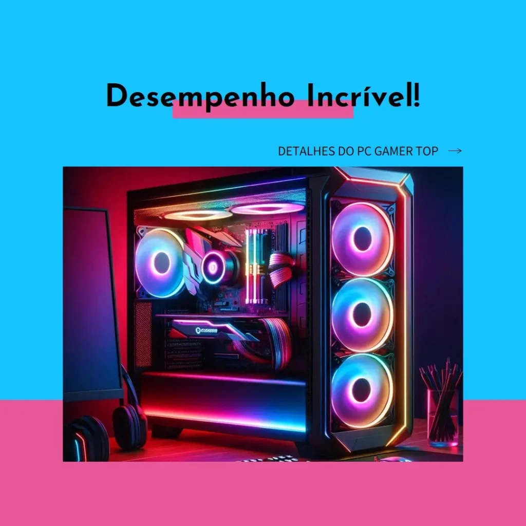 PC Gamer Intel Core i5-12400F, RTX 2060, 16GB DDR4 e SSD 240GB