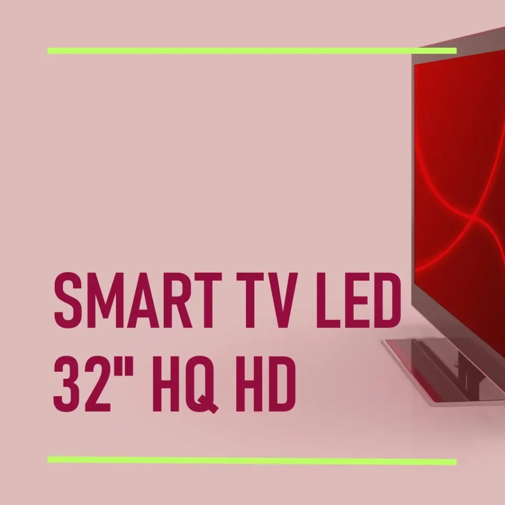 Smart TV LED 32" HQ HD Conversor Digital Externo 3 HDMI 2 USB WI-FI Android 11 Design Slim