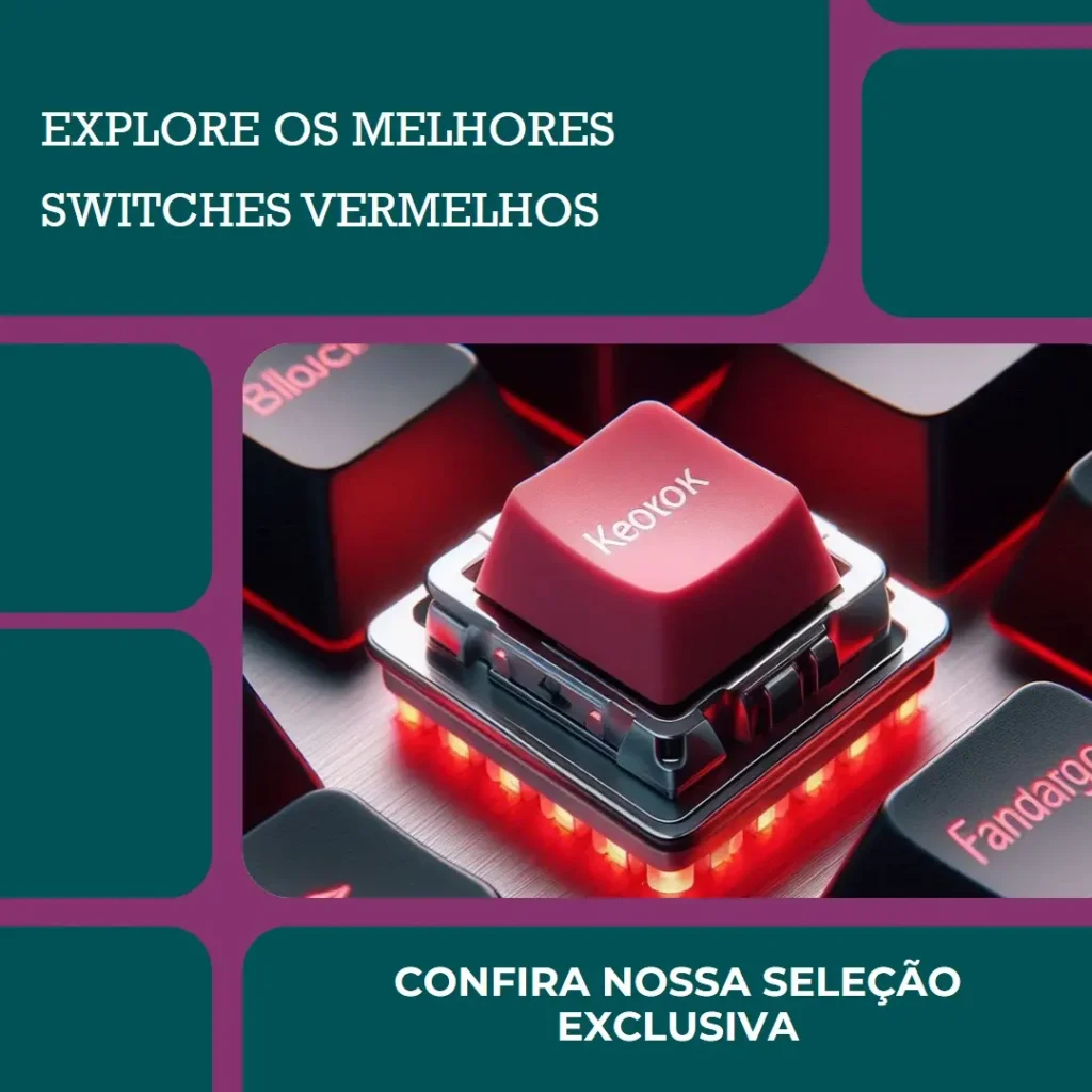 Principais Cinco teclado switch red