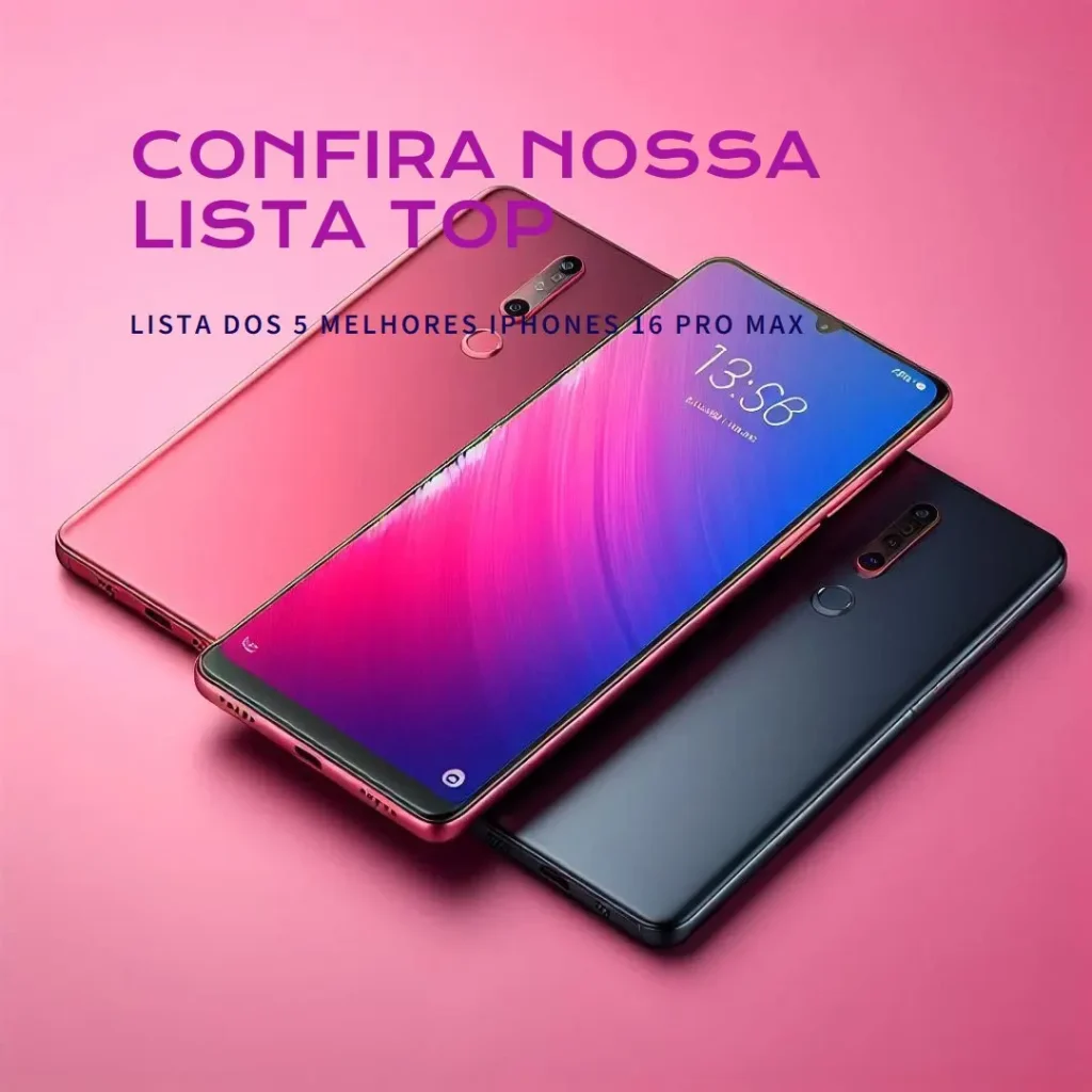 Lista de 5 Melhores:  iphone 16 pro max
