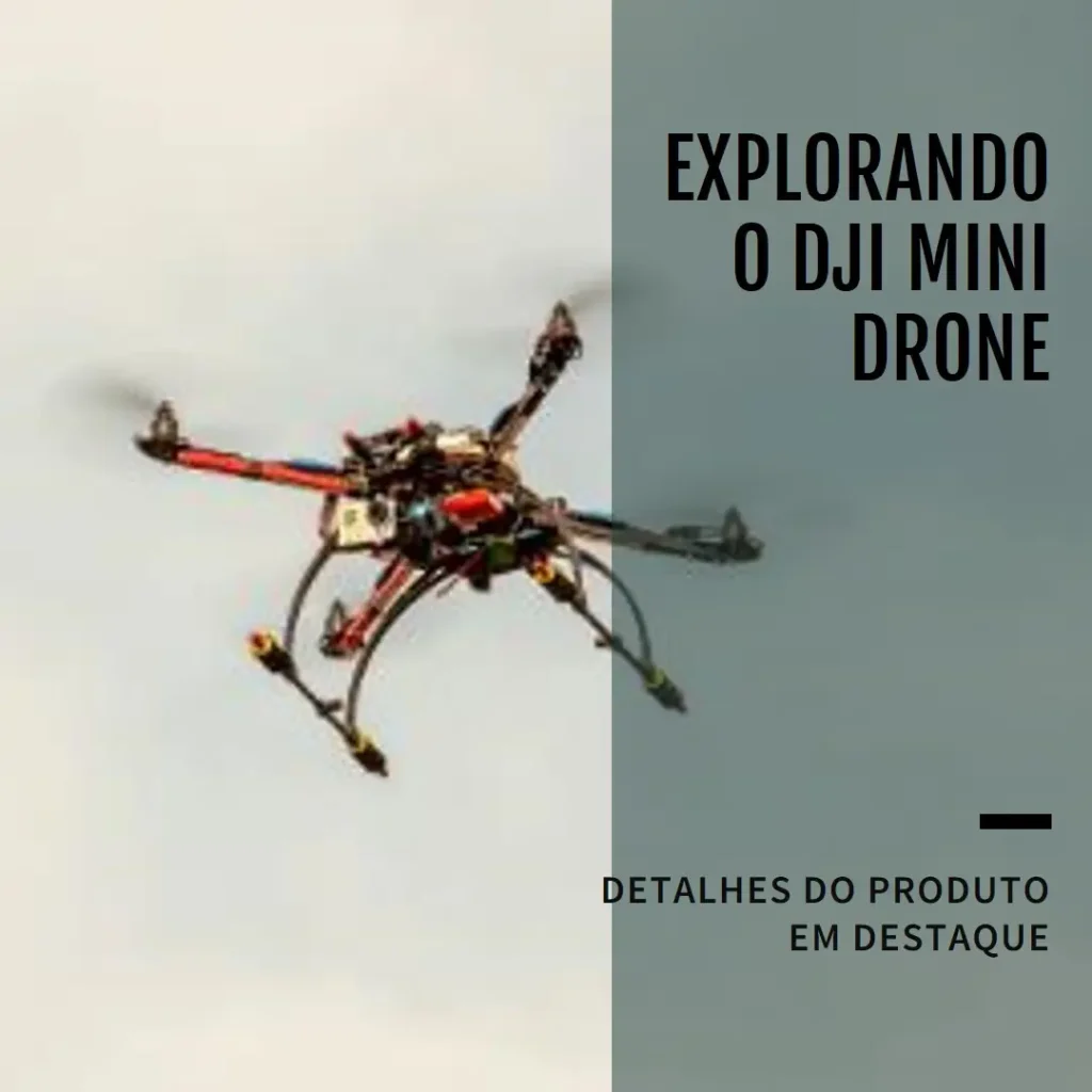 DJI Mini Drone 4K com Câmera UHD e Estabilização de 3 Eixos