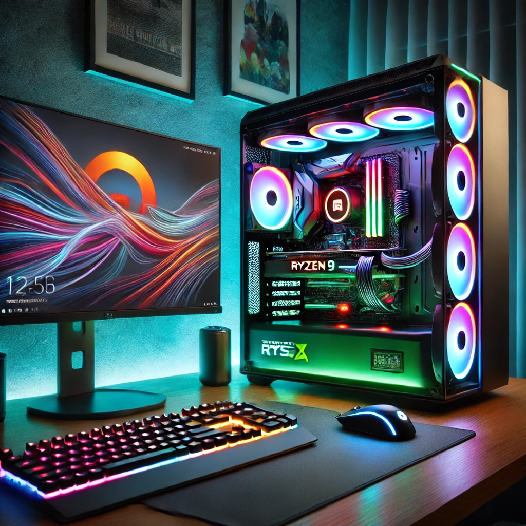 PC Gamer AMD Ryzen 9 7900X3D, RTX 4060 Ti, 128GB DDR5, SSD 1TB
