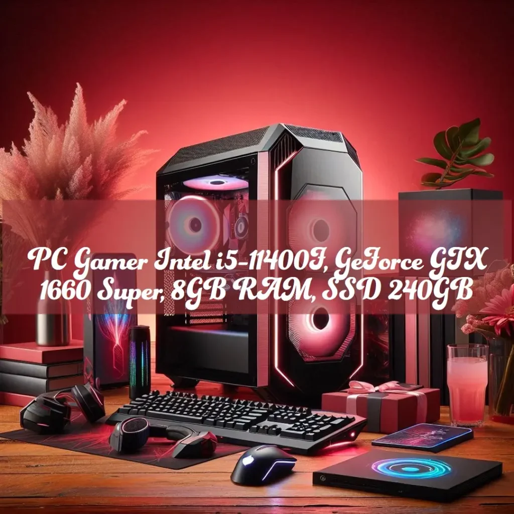 PC Gamer Intel i5-11400F, GeForce GTX 1660 Super, 8GB RAM, SSD 240GB