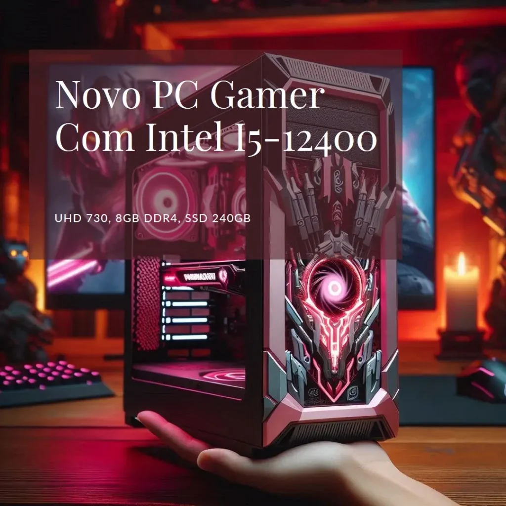PC Gamer Intel i5-12400, UHD 730, 8GB DDR4, SSD 240GB