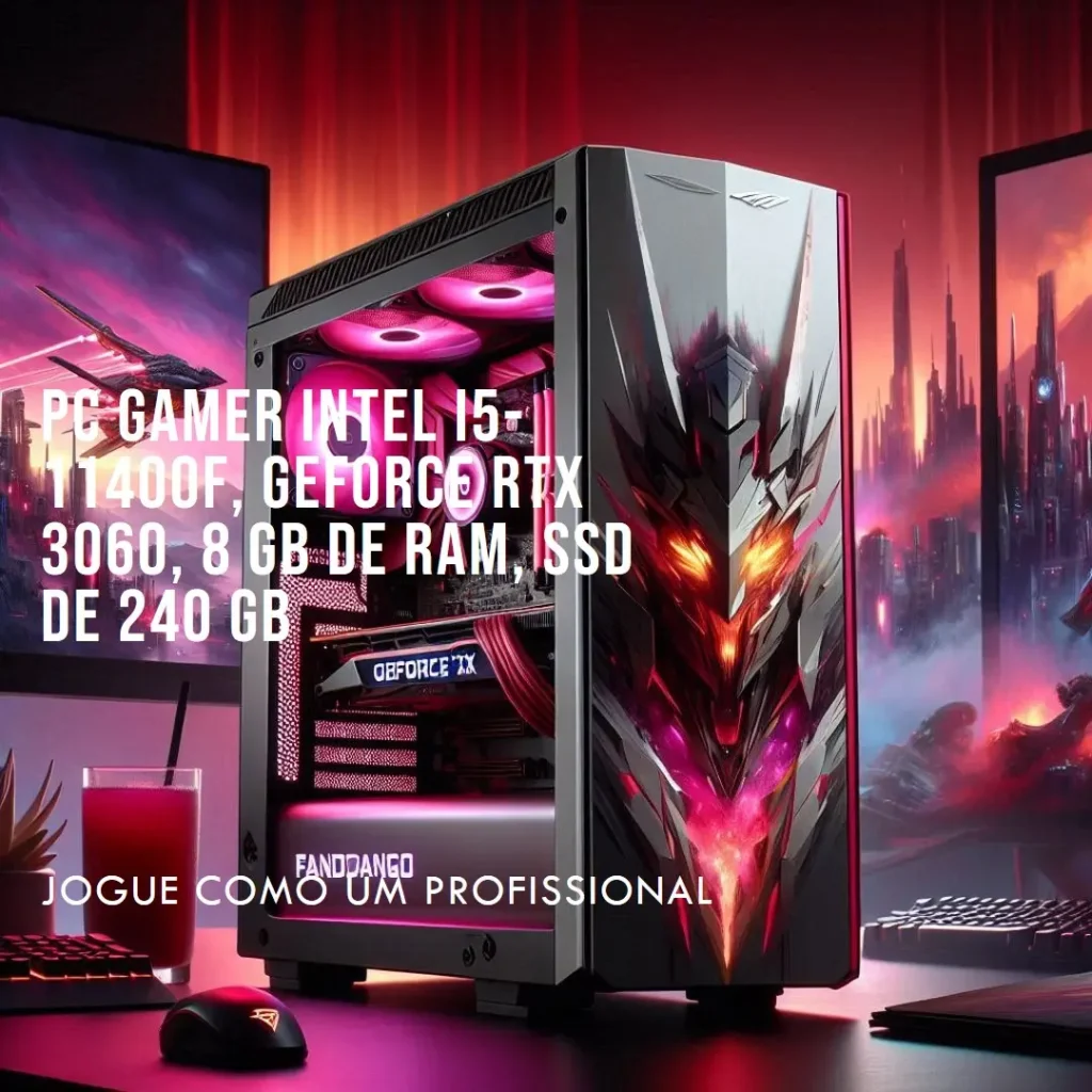 PC Gamer Intel i5-11400F, GeForce RTX 3060, 8GB RAM, 240GB SSD