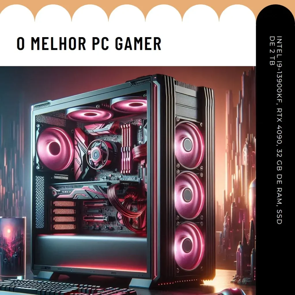 PC Gamer Intel i9-13900KF, RTX 4090, 32GB RAM, SSD 2TB