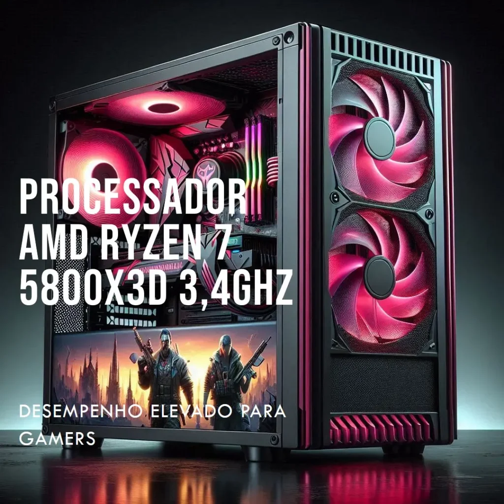 Processador AMD Ryzen 7 5800X3D 3,4GHz: Desempenho Elevado Para Gamers