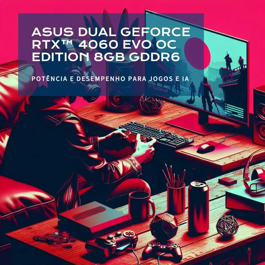 ASUS Dual GeForce RTX™ 4060 EVO OC Edition 8GB GDDR6: Potência e Desempenho para Jogos e IA