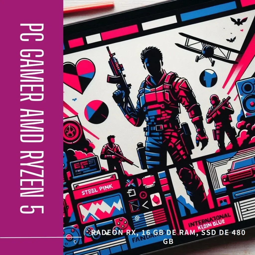 PC Gamer AMD Ryzen 5, Radeon RX, 16GB RAM, SSD 480GB