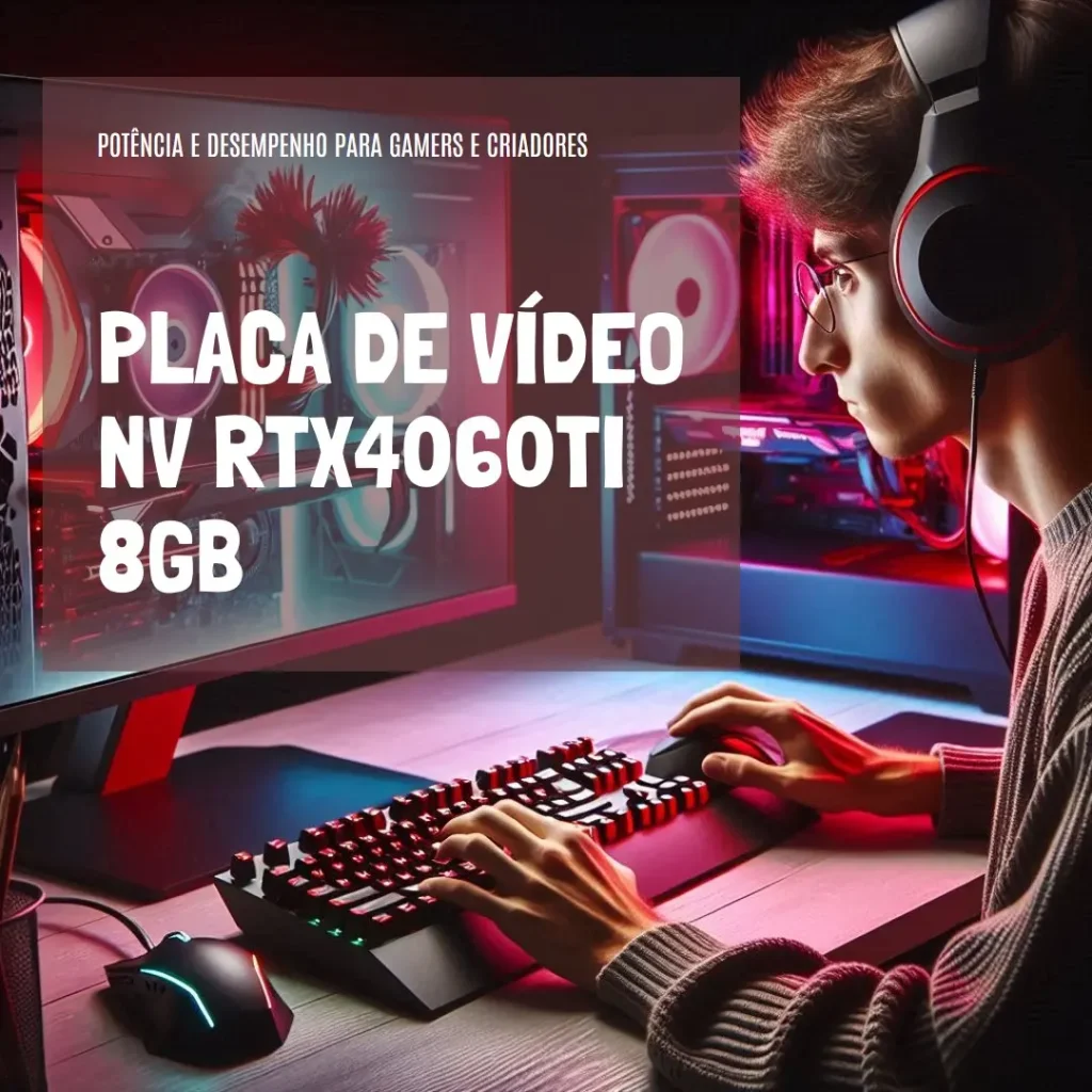 Placa de Video NV RTX4060TI 8GB 1-CLICK OC 128BIT GDDR6 GALAX 46ISL8MD8COC: Potência e Desempenho para Gamers e Criadores