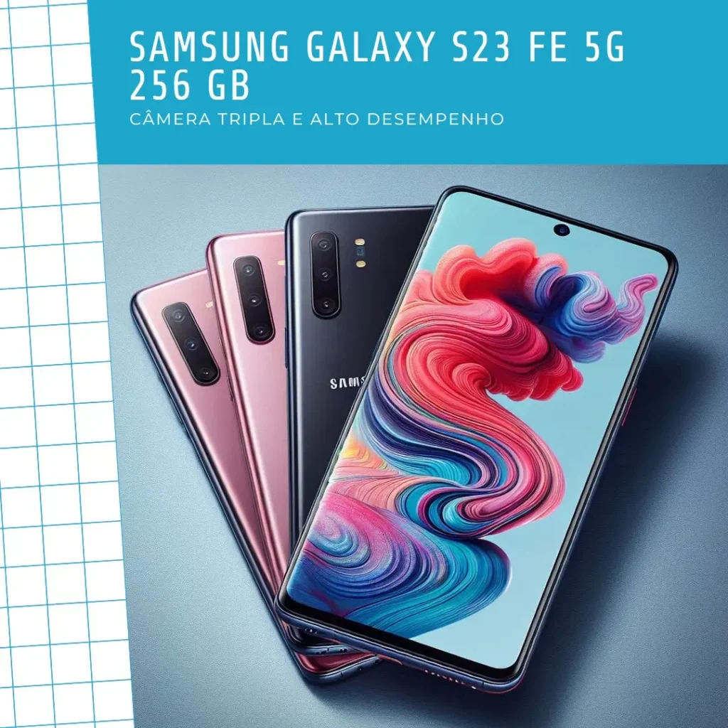 Samsung Galaxy S23 FE 5G 256 GB: Câmera Tripla e Alto Desempenho