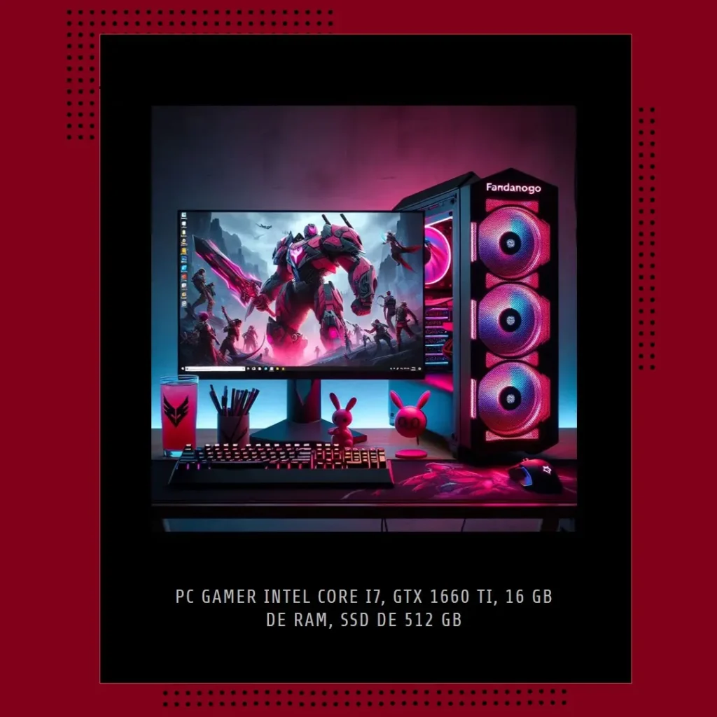 PC Gamer Intel Core i7, GTX 1660 Ti, 16GB RAM, 512GB SSD