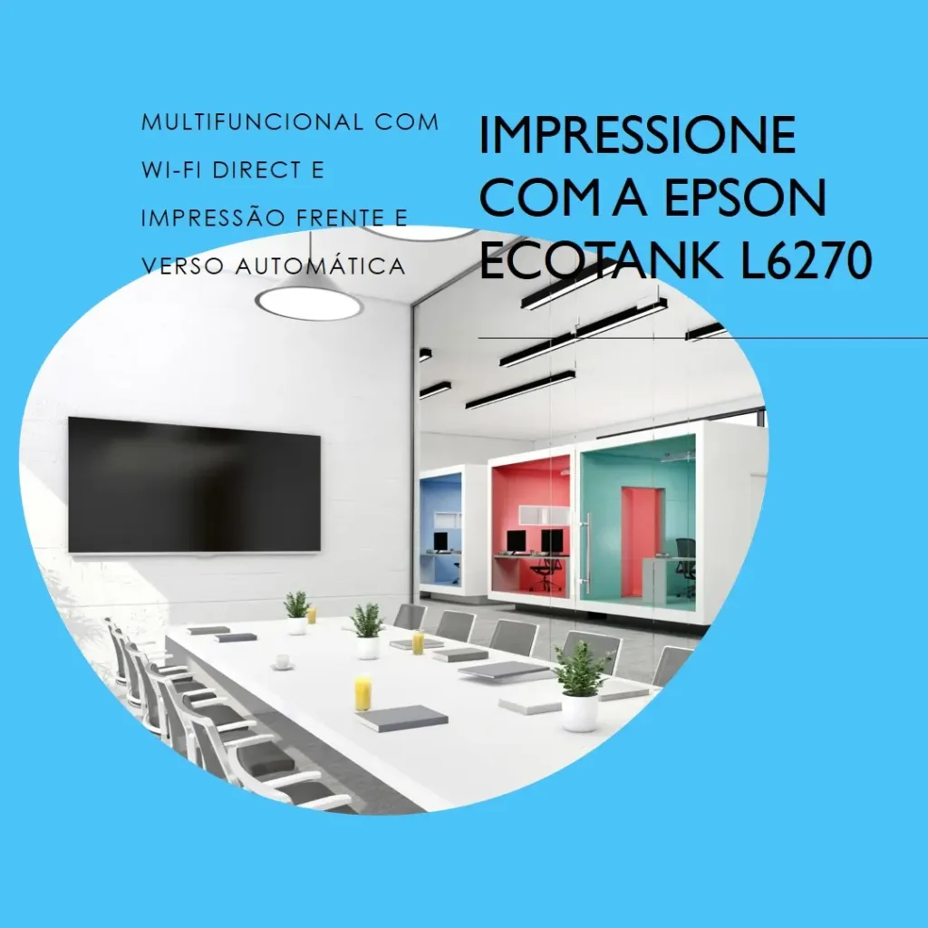 EPSON Multifuncional EcoTank L6270 - Tanque de Tinta Colorida, Wi-Fi Direct, Ethernet, Frente e Verso Automático, ADF, Bivolt