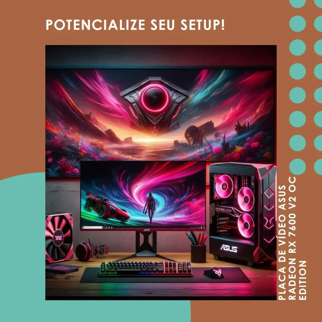 ASUS Placa de vídeo Dual Radeon RX 7600 V2 OC Edition 8GB GDDR6: Desempenho, Resfriamento e Tecnologia