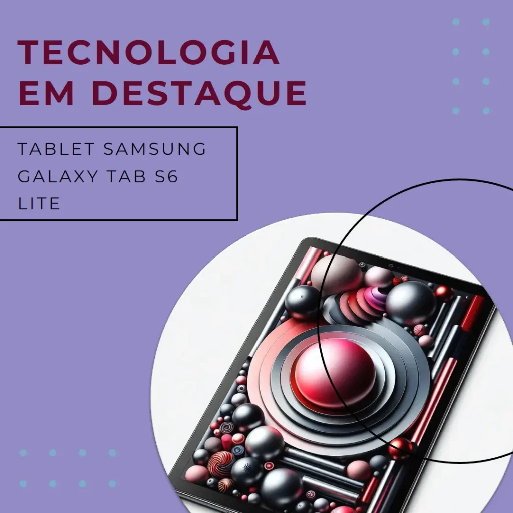 Tablet Samsung Galaxy Tab S6 Lite, 128GB, 4GB RAM, Tela Imersiva de 10.4", Câmera 8MP