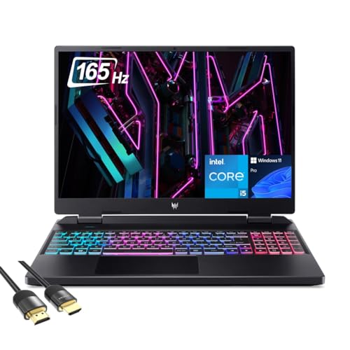 acer Notebook para jogos Predator Helios Neo 16, WUXGA de 16 polegadas 165Hz, Intel Core i5-13500HX de 13ª geração, GeForce RTX 4050, 64GB DDR5, 2TB PCIe 4.0, 4 zonas RGB KB, WiFi 6, TB 4, RJ45,
