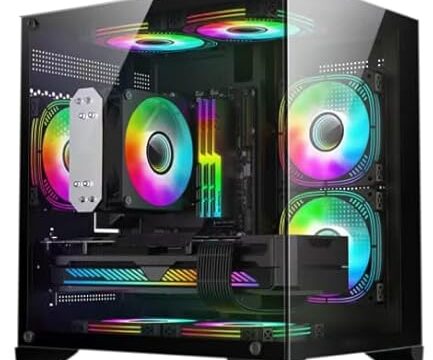 Gabinete Gamer Gb1790 Hayom 4 Fans Rgb Micro-atx Vidro Temp