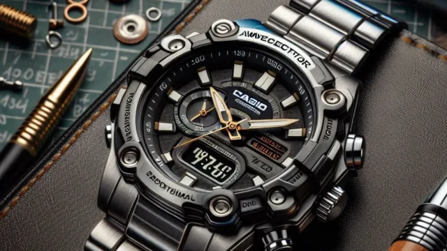 Casio Relógio Esportivo Atômico WV58DA-1AV "Waveceptor" – A precisão que você precisa