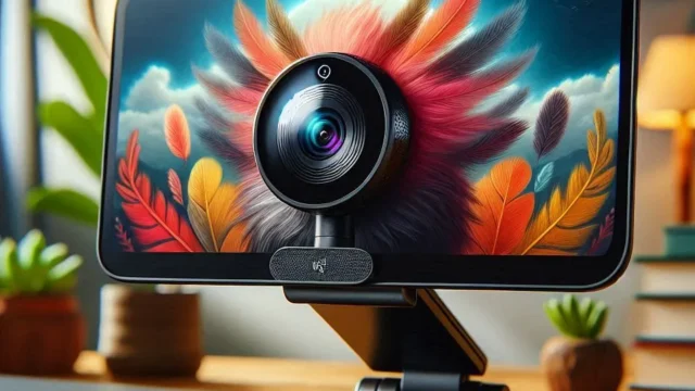 Webcam Full HD Logitech Brio 500 com Microfones Duplos e Correção Automática de Luz