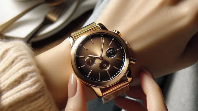 Smartwatch Feminino Connect Dourado - TMAXAH/7D: Elegância e Funcionalidade para o Dia a Dia