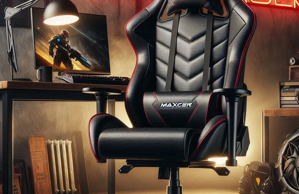 MAX RACER - Cadeira Gamer Aggressive com Estrutura de Aço e Inclinação de 180°