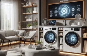 Lavadora e Secadora Bespoke Samsung AI Laundry Hub WH17D 17kg