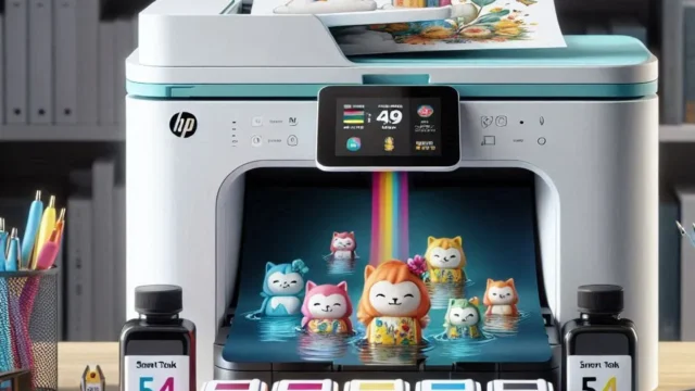 Impressora Multifuncional HP Smart Tank 584 Tanque de Tinta Colorida Wi-Fi com autorreparo