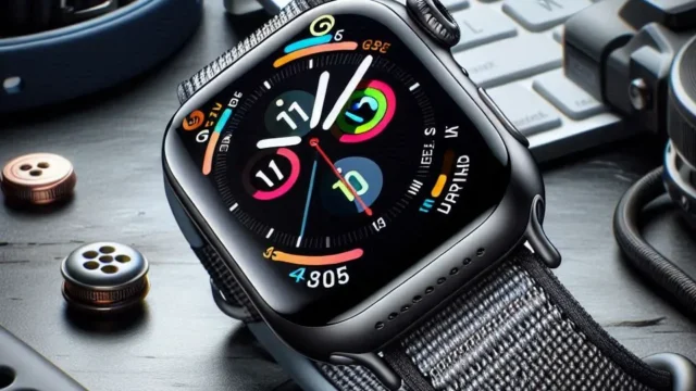 Apple Watch Series 7 GPS + Cellular com Caixa de Aço Inoxidável de 41 mm e Pulseira Esportiva