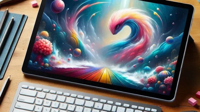 10,1 Polegadas Tablet Android 12 com Teclado e Mouse, 6GB RAM + 128GB ROM