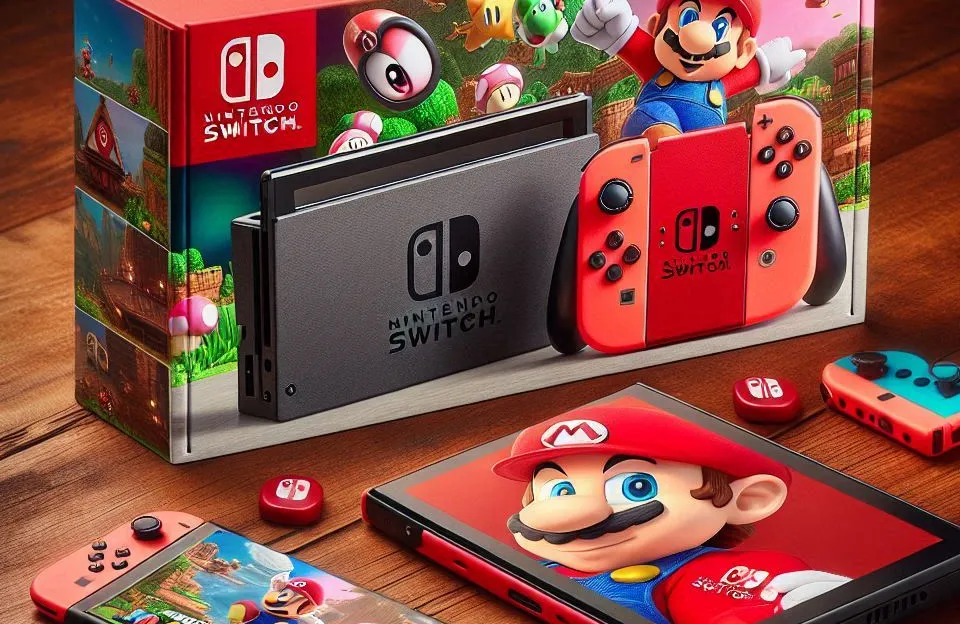 Console Nintendo Switch Oled Red Mario - Edição Especial