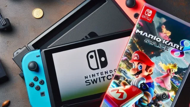 Nintendo Switch Console Joy-Con com Mario Kart 8 e Nintendo Switch Online
