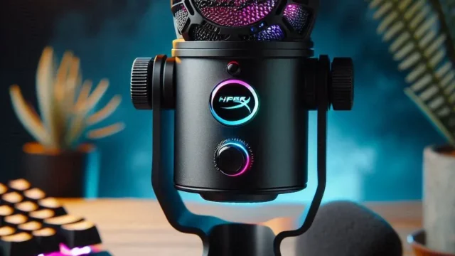 HyperX QuadCast S - Microfone Condensador USB RGB para Jogos e Streaming