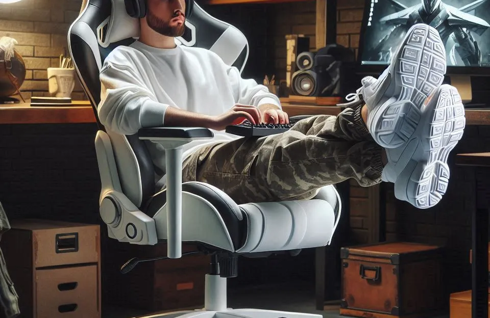 Cadeira Ergonômica Gamer Com Apoio Para Os Pés Branco: Conforto e Estilo para Longas Sessões de Jogo