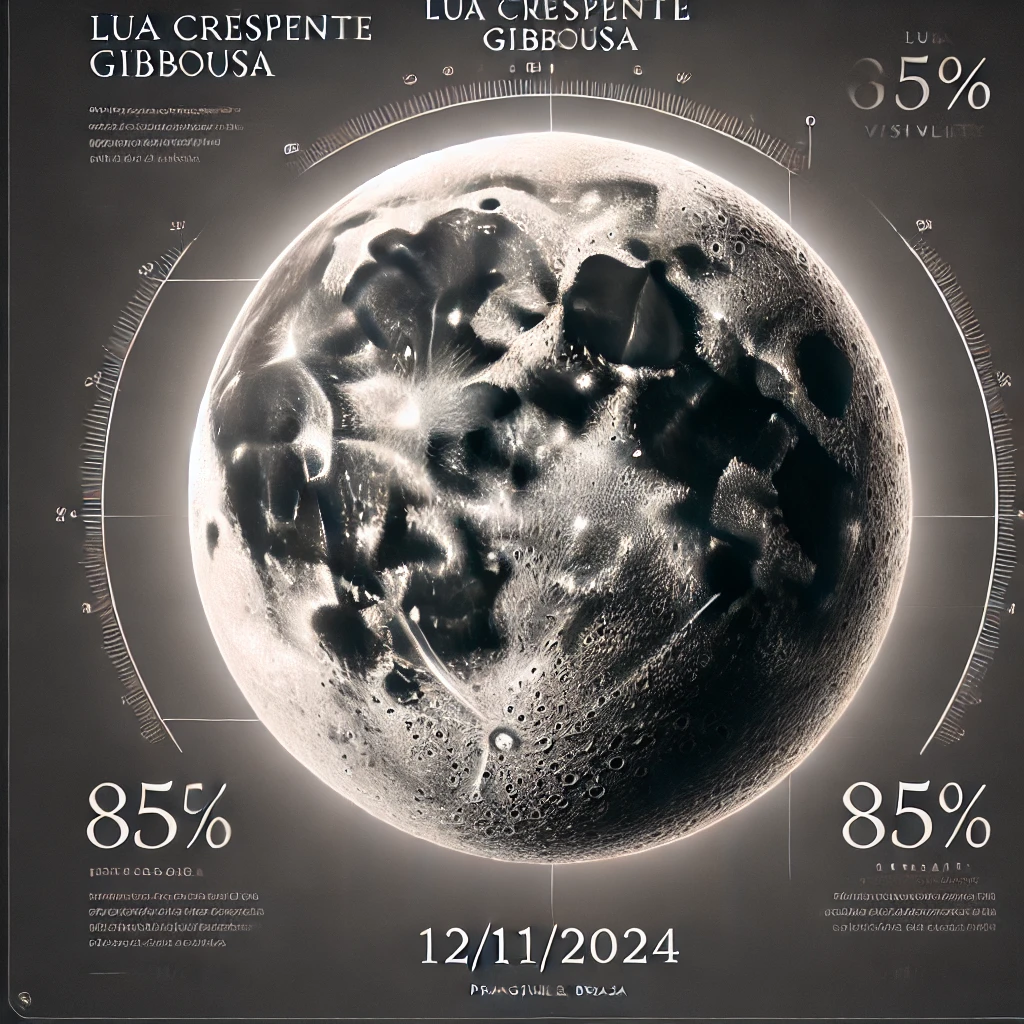 Fase da Lua Hoje: Crescente Gibosa - 12/11/2024