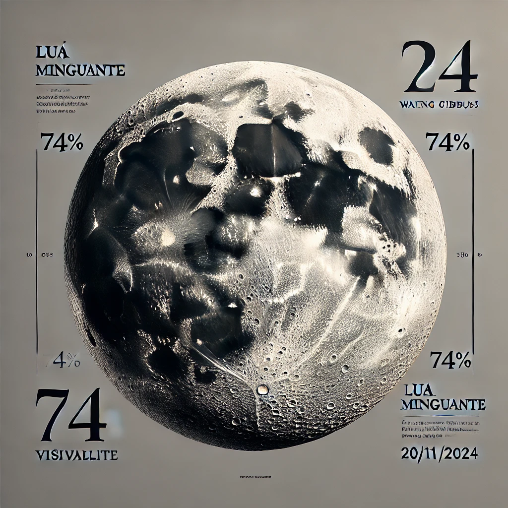 Fase da Lua Hoje: Minguante Gibosa - 20/11/2024