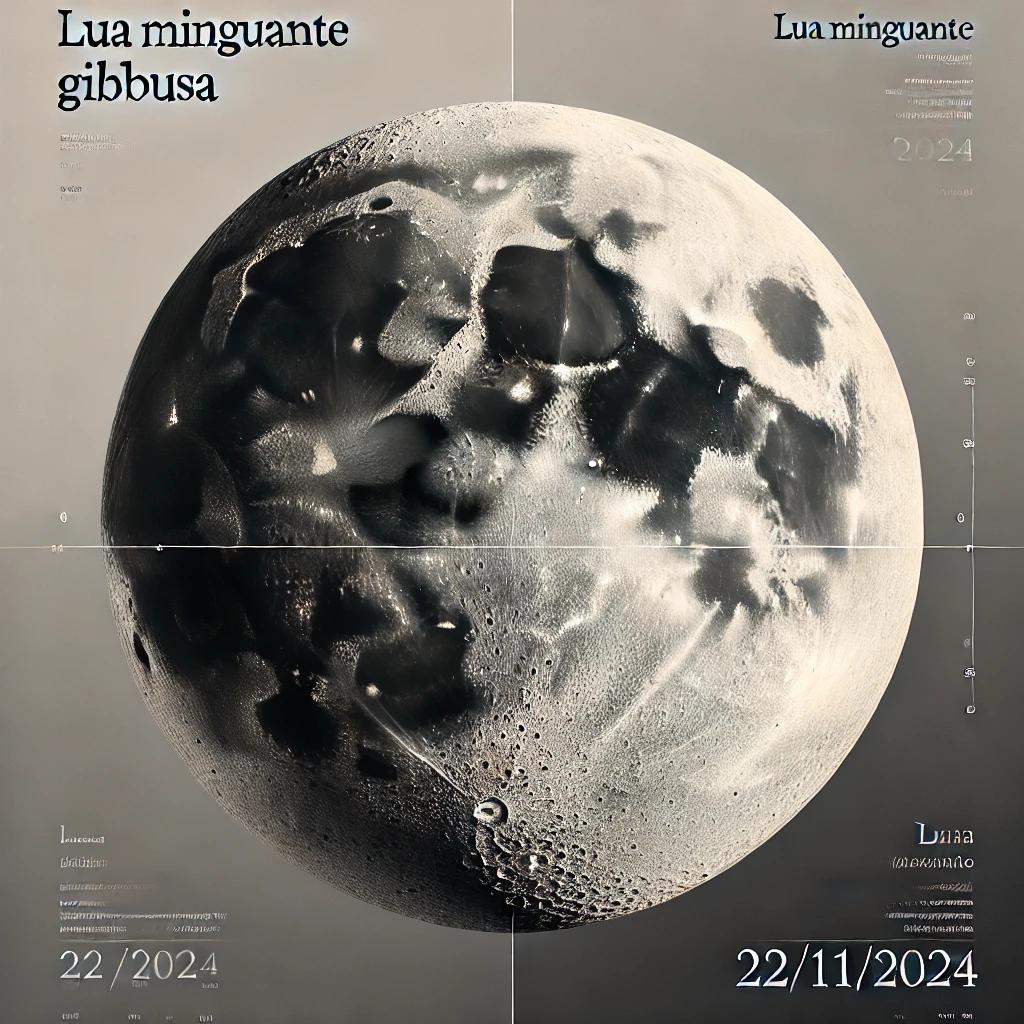 Fase da Lua Hoje: Minguante Gibosa - 22/11/2024