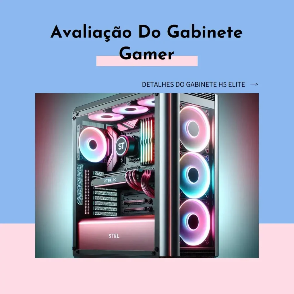 Gabinete Gamer H5 Elite NZXT, Compacto Mid Tower ATX com Frontal de Vidro