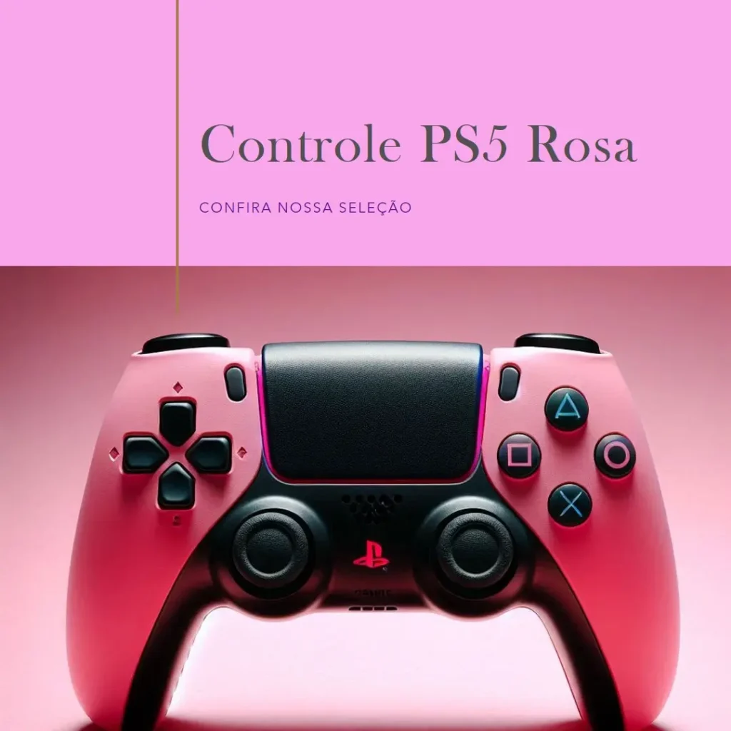 Principais 5  controle ps5 rosa