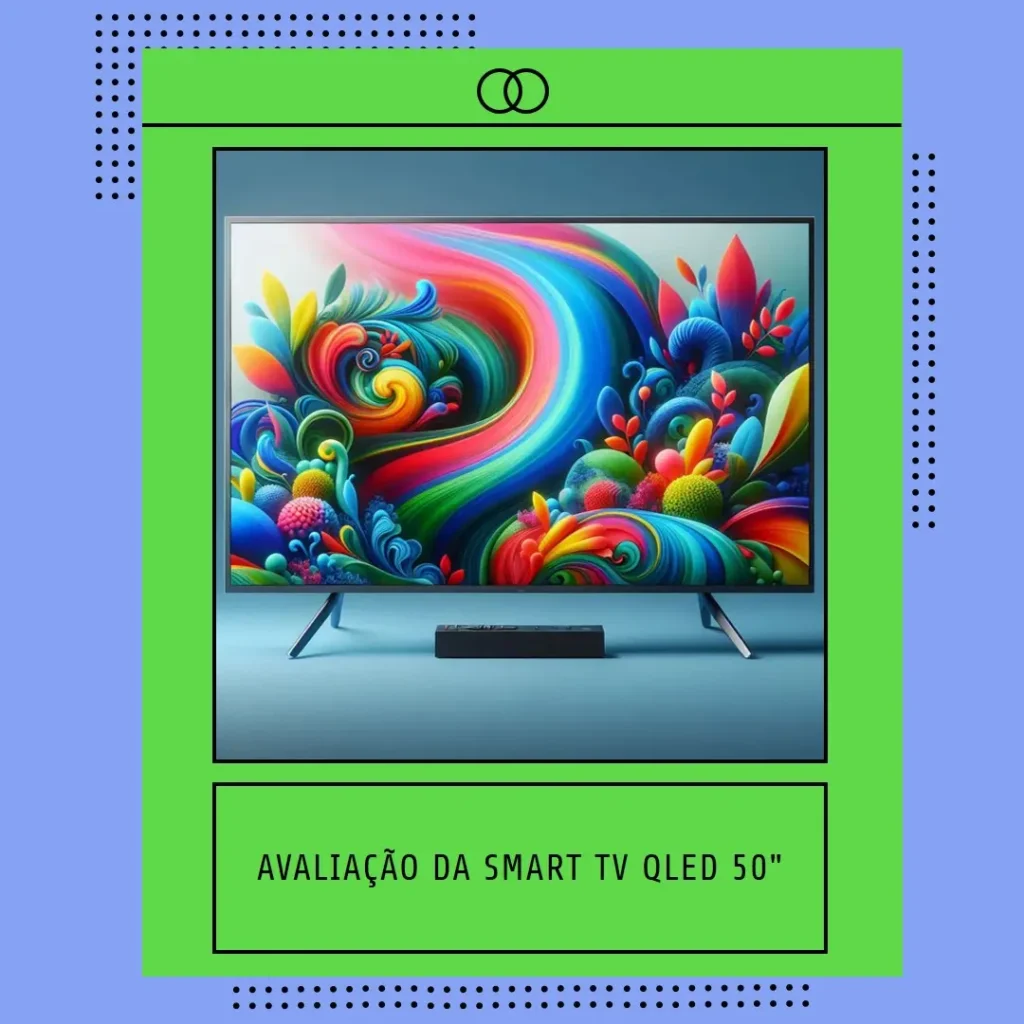 Smart TV 50" QLED 4K com Soundbar: Tecnologia e Imersão