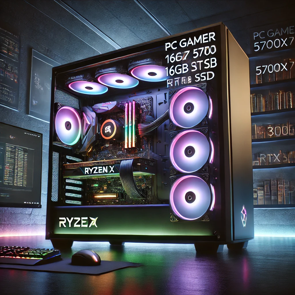 PC Gamer AMD Ryzen 7 5700X, RTX 3060, 16GB e SSD 1TB PC Gamer AMD Ryzen 7 5700X, RTX 3060, 16GB e SSD 1TB