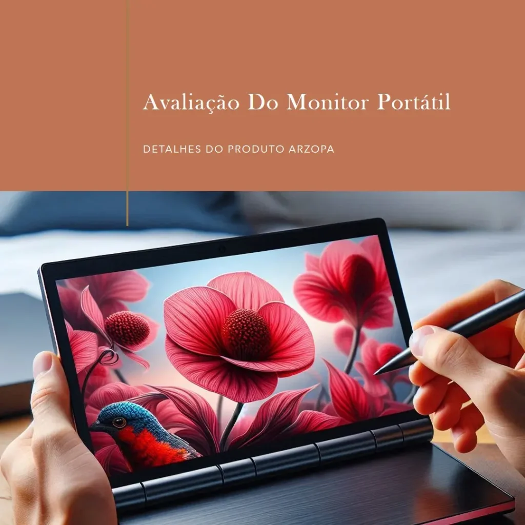 ARZOPA Monitor portátil 15,6'' FHD 1080P: Exibição de alta qualidade para PC, MAC e Consoles