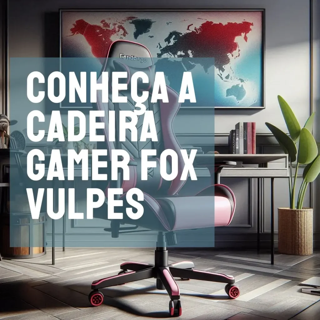 Cadeira Gamer Fox Vulpes: Ajuste Reclinável, Almofadas e Conforto