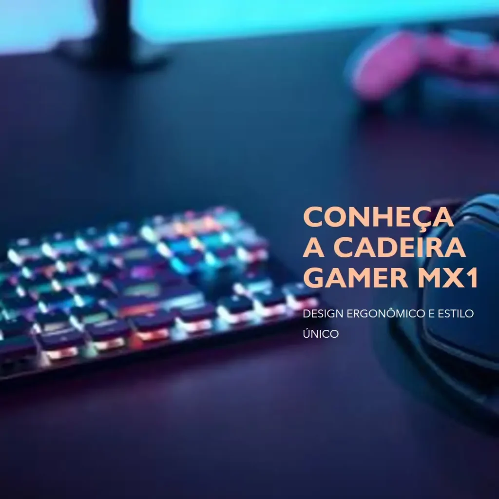 Cadeira Gamer MX1 Giratória: Conforto e Durabilidade para Longas Sessões