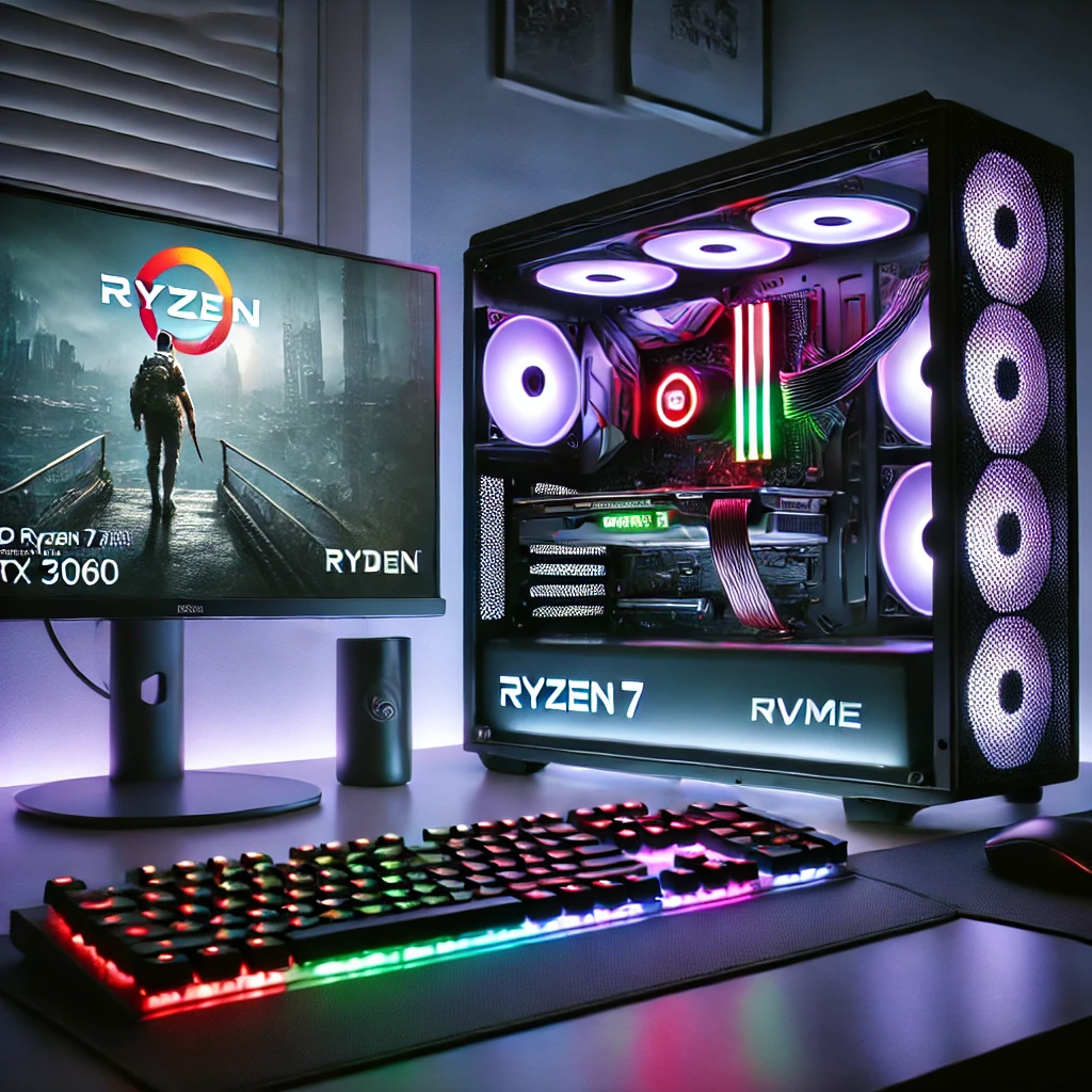 PC Gamer AMD Ryzen 7 5700, RTX 3060, 16GB DDR4 e SSD 480GB NVMe
