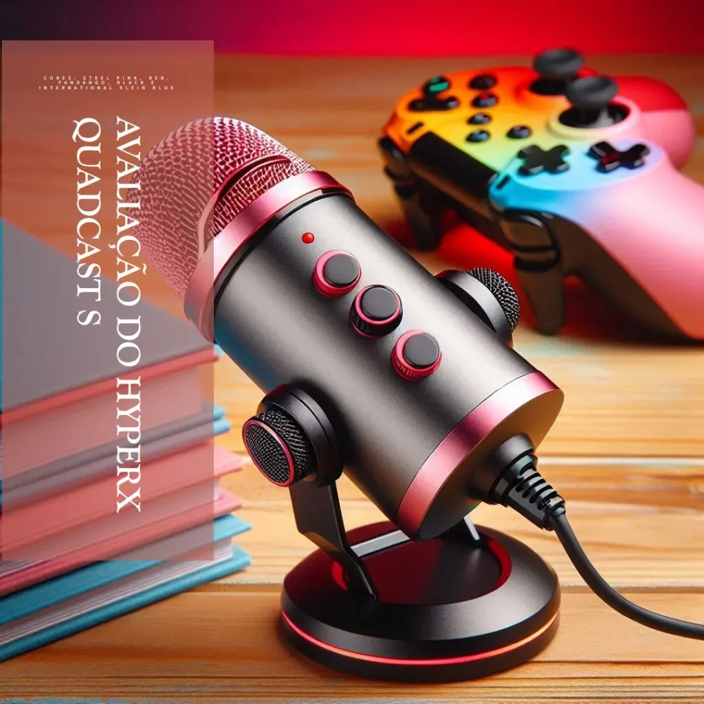 HyperX QuadCast S - Microfone Condensador USB RGB para Jogos e Streaming