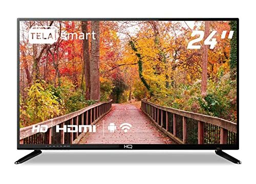 HQ Smart TV LED 24" 2 HDMI 2 USB WI-FI Androind 11 e Processador Quad Core