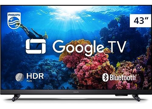 Smart TV Philips 43" Full HD 43PFG6918/78, Google TV, Comando de Voz, HDR, 3 HDMI, Wifi 5G, Bluetooth